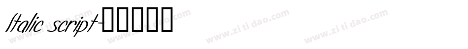 Italic script字体转换